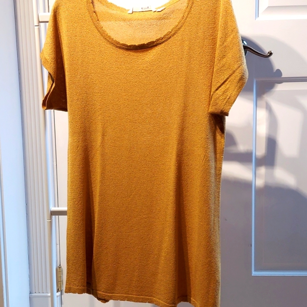 Soft Surroundings, gold tunic shirt